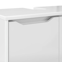 Produktbild för Badrumsvaskskåp Högblanka vita 60 x 30 x 60 cm Konstruerat trä