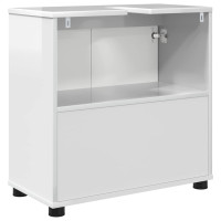 Produktbild för Badrumsvaskskåp Högblanka vita 60 x 30 x 60 cm Konstruerat trä