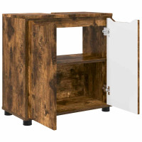 Produktbild för Badrumsvaskskåp Rökt ek 60 x 30 x 60 cm Konstruerat trä