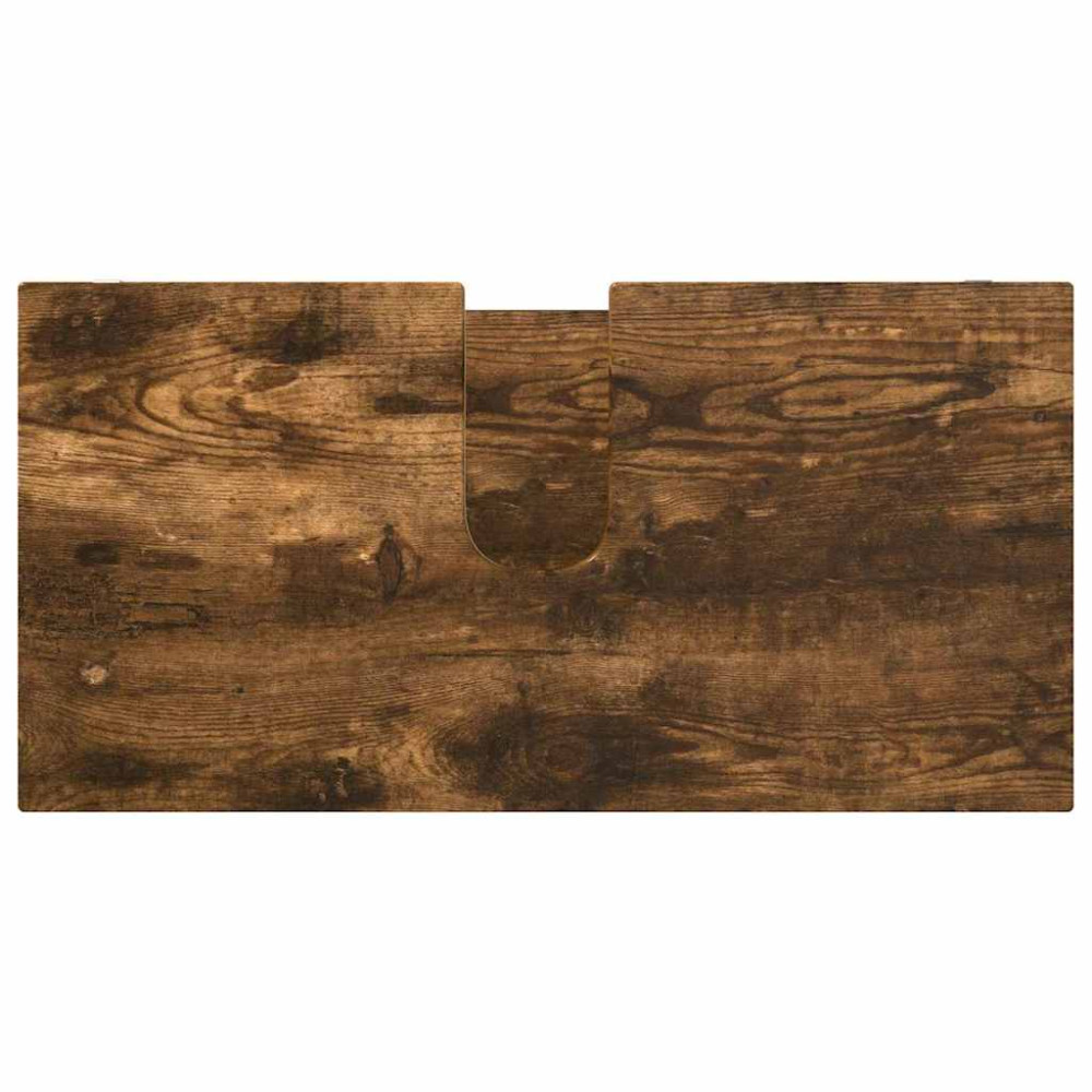 Produktbild för Badrumsvaskskåp Rökt ek 60 x 30 x 60 cm Konstruerat trä