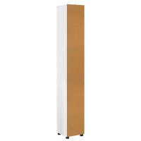 Produktbild för Badrumsskåp med hylla Vit 30,5 x 30 x 195 cm Konstruerat trä