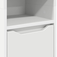 Produktbild för Badrumsskåp med hylla Vit 30,5 x 30 x 195 cm Konstruerat trä
