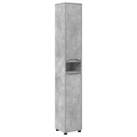 Produktbild för Badrumsskåp Betonggrå 30,5 x 30 x 195 cm Konstruerat trä