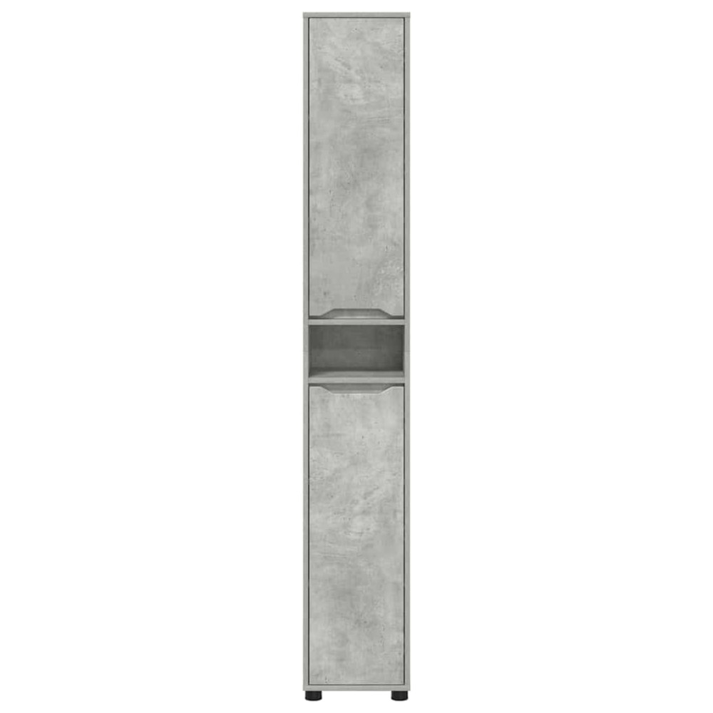 Produktbild för Badrumsskåp Betonggrå 30,5 x 30 x 195 cm Konstruerat trä