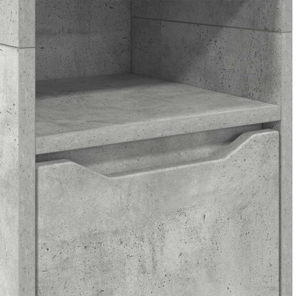 Produktbild för Badrumsskåp Betonggrå 30,5 x 30 x 195 cm Konstruerat trä