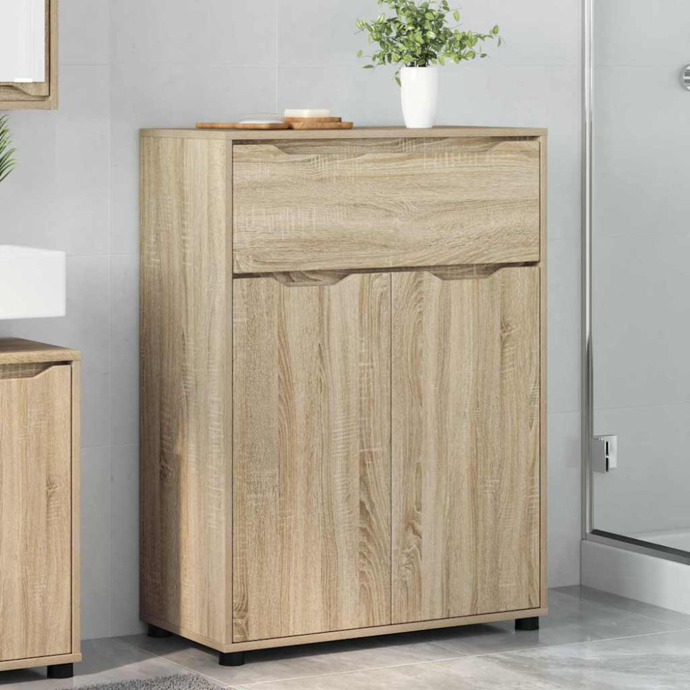 Produktbild för Badrumsskåp Sonoma-ek 72,5 x 36,5 x 100 cm Konstruerat trä