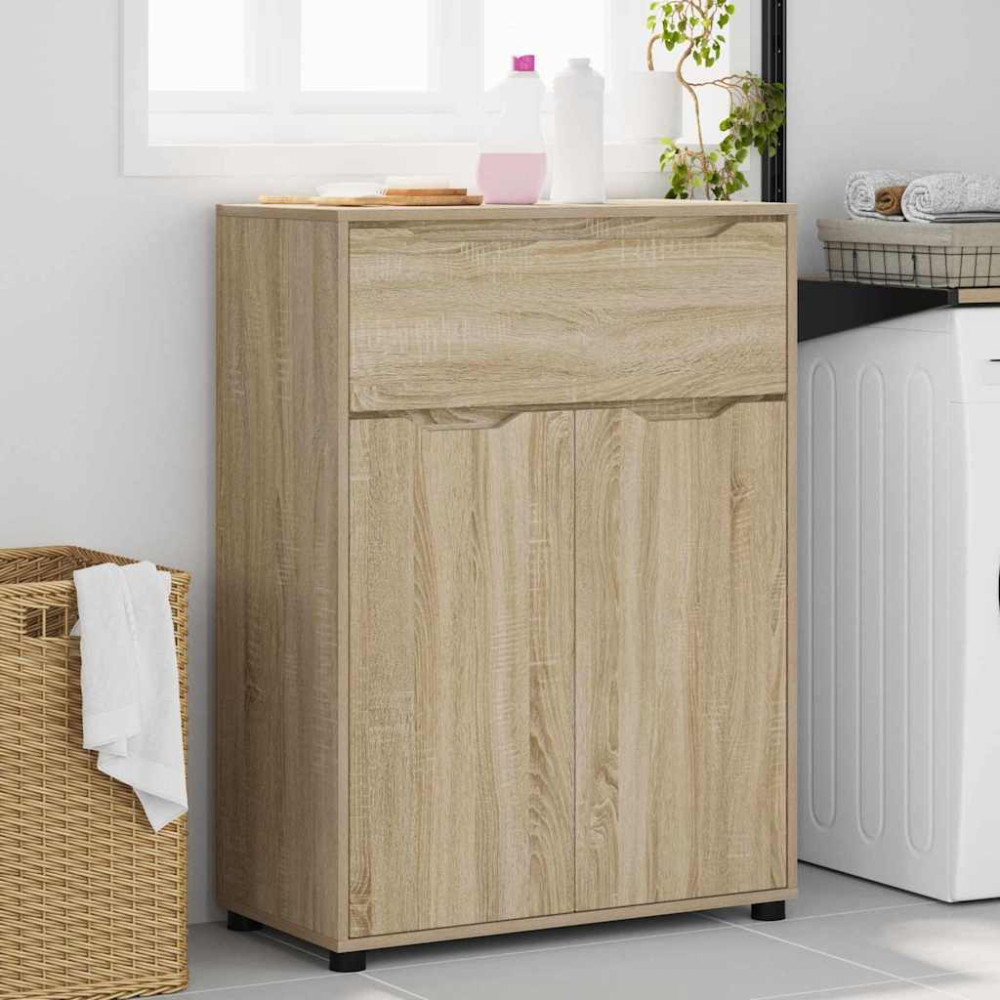 Produktbild för Badrumsskåp Sonoma-ek 72,5 x 36,5 x 100 cm Konstruerat trä