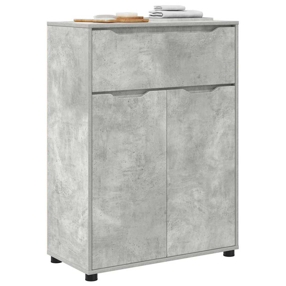 Produktbild för Badrumsskåp Betonggrå 72,5 x 36,5 x 100 cm Konstruerat trä