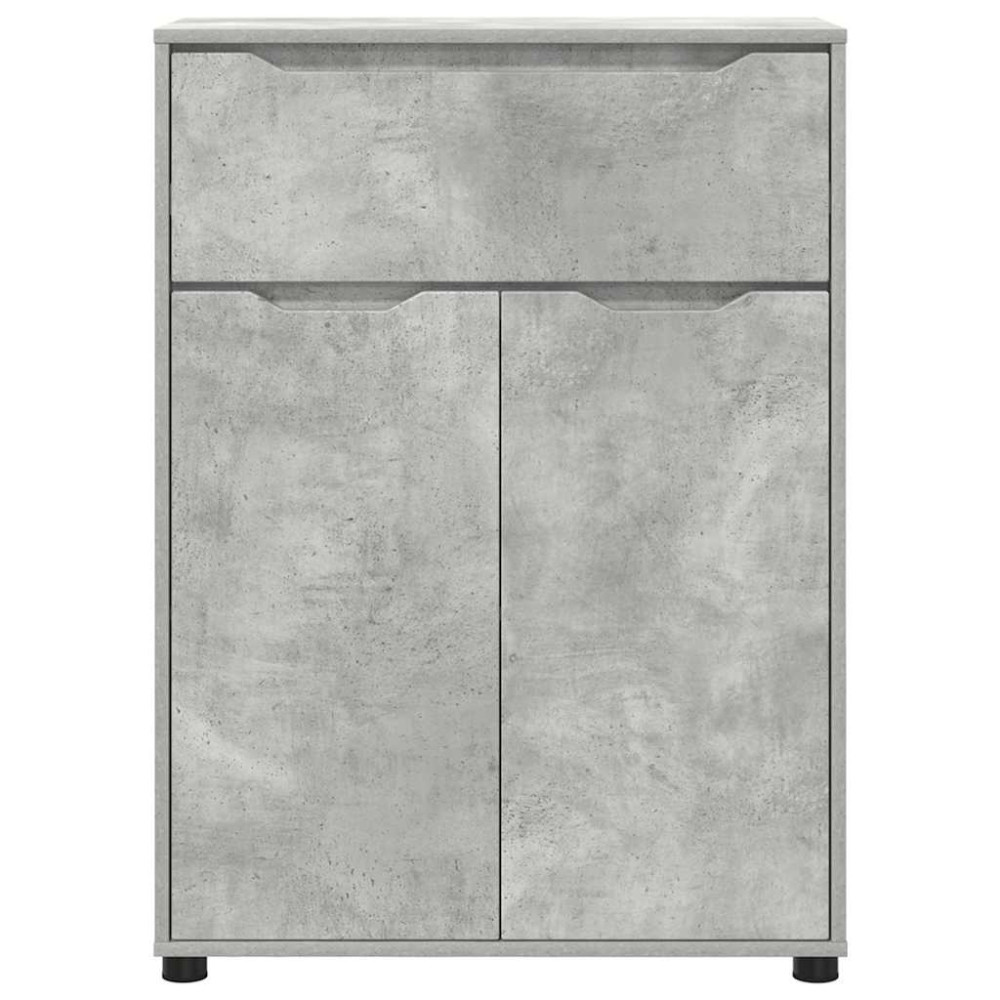 Produktbild för Badrumsskåp Betonggrå 72,5 x 36,5 x 100 cm Konstruerat trä
