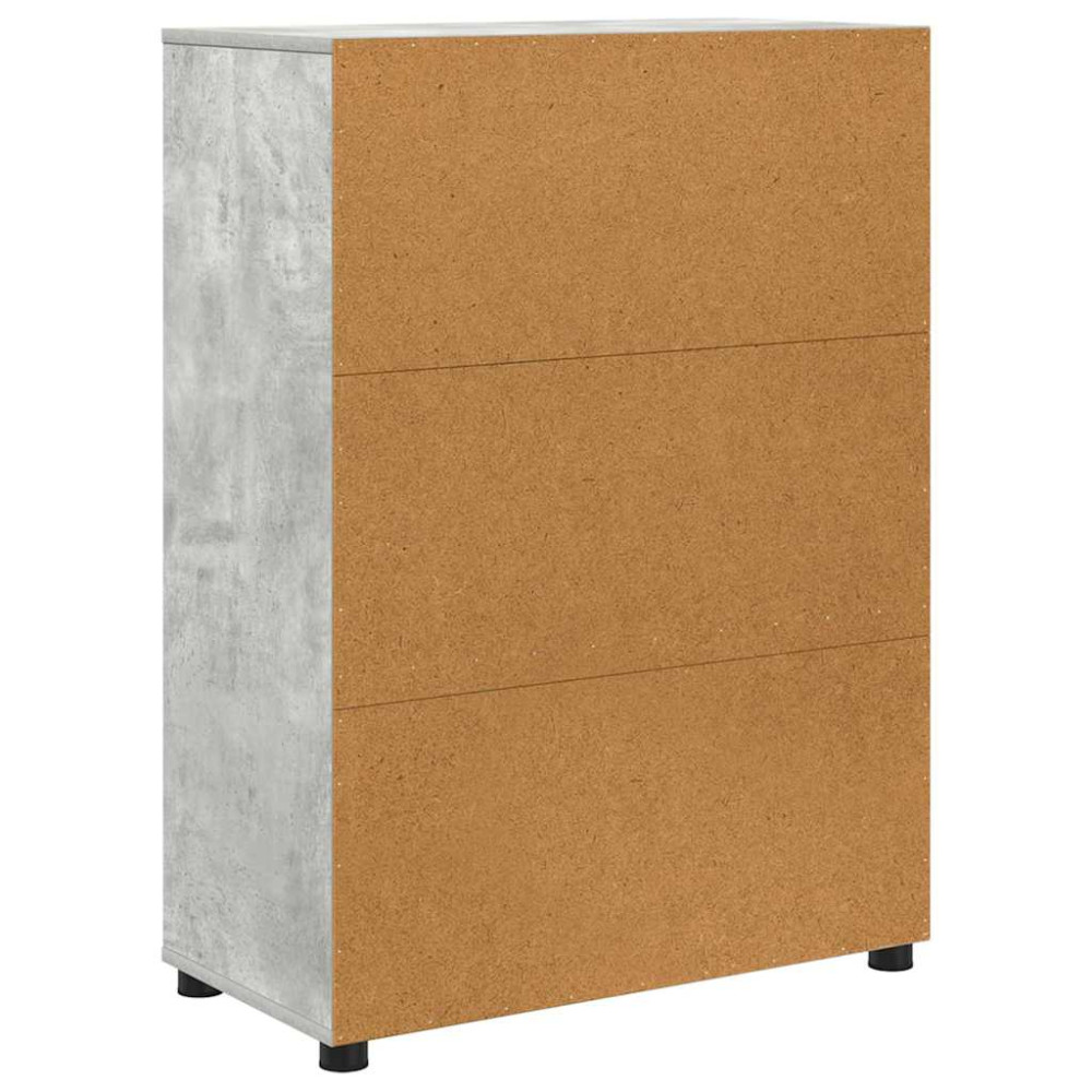 Produktbild för Badrumsskåp Betonggrå 72,5 x 36,5 x 100 cm Konstruerat trä