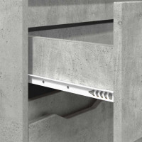 Produktbild för Badrumsskåp Betonggrå 72,5 x 36,5 x 100 cm Konstruerat trä