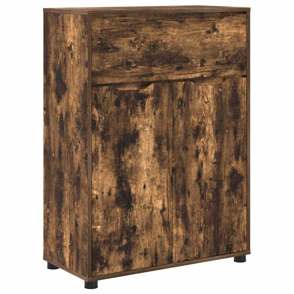 Produktbild för Badrumsskåp Rökt ek 72,5 x 36,5 x 100 cm Konstruerat trä