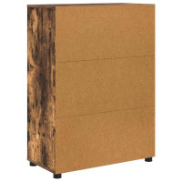 Produktbild för Badrumsskåp Rökt ek 72,5 x 36,5 x 100 cm Konstruerat trä