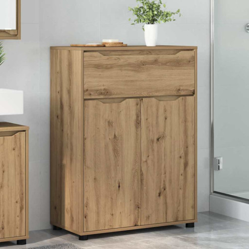 vidaXL Badrumsskåp Artisan Ek 72,5 x 36,5 x 100 cm Konstruerat trä