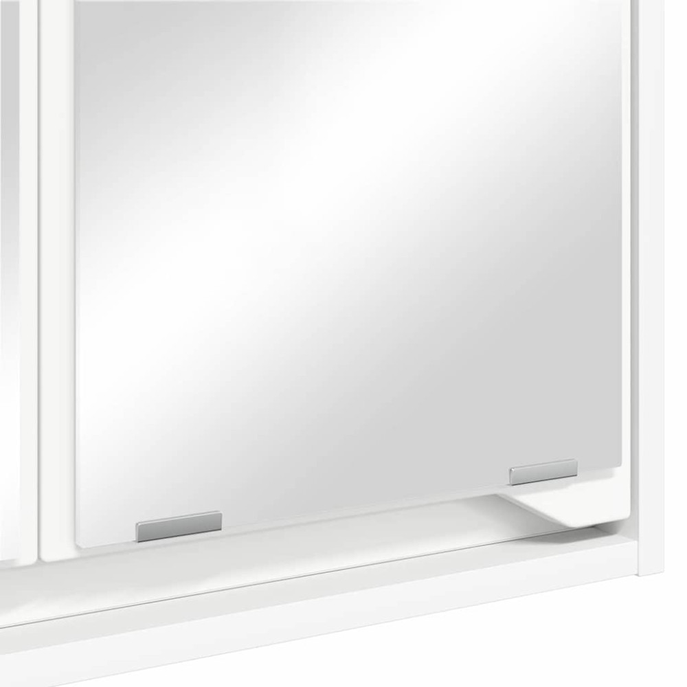 Produktbild för Badrumsspegelskåp med hylla Vit 60 x 20 x 60 cm Konstruerat trä