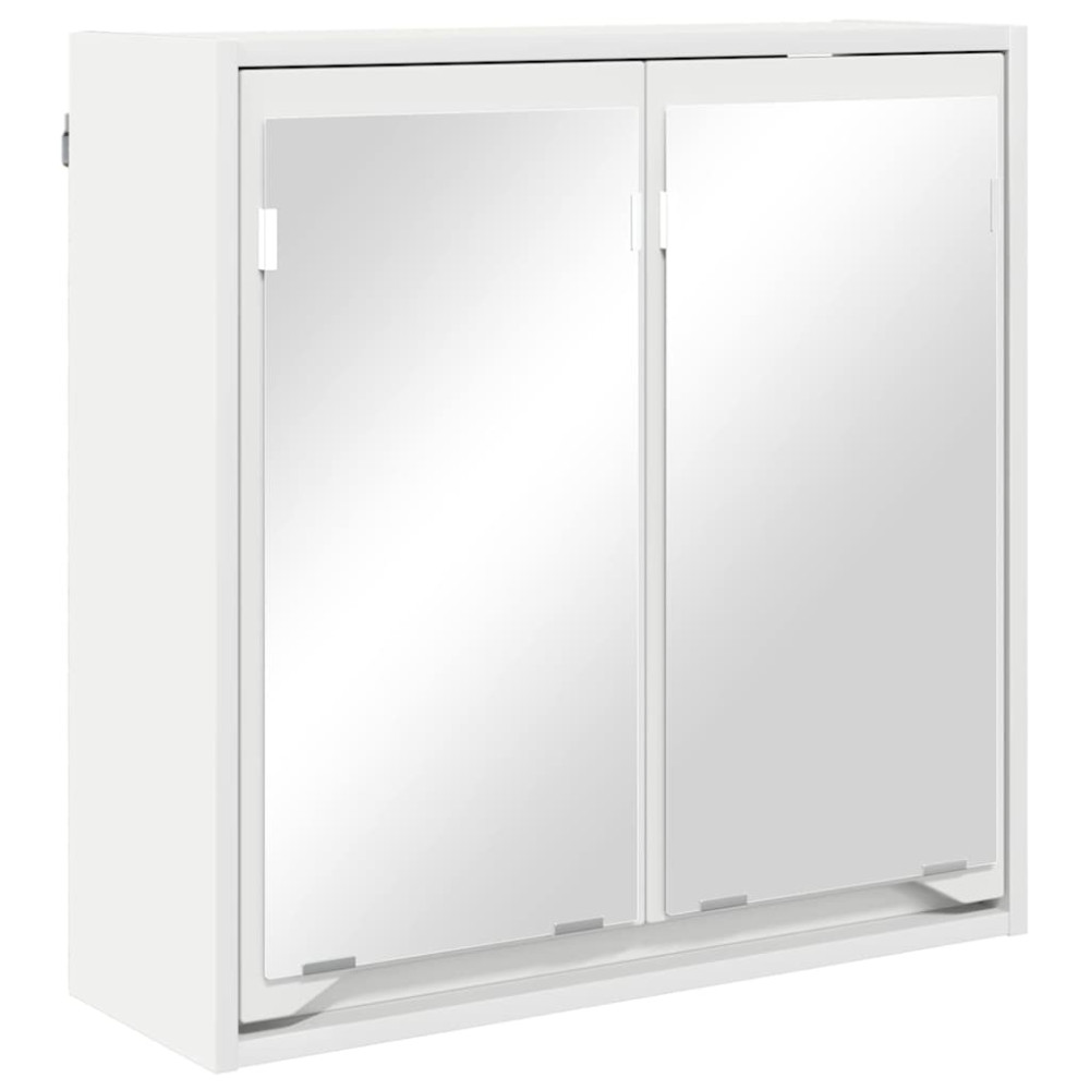 Produktbild för Badrumsspegelskåp med hylla Vit 60 x 20 x 60 cm Konstruerat trä