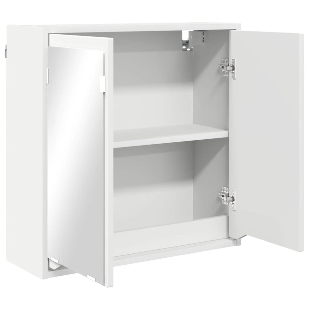 Produktbild för Badrumsspegelskåp med hylla Vit 60 x 20 x 60 cm Konstruerat trä