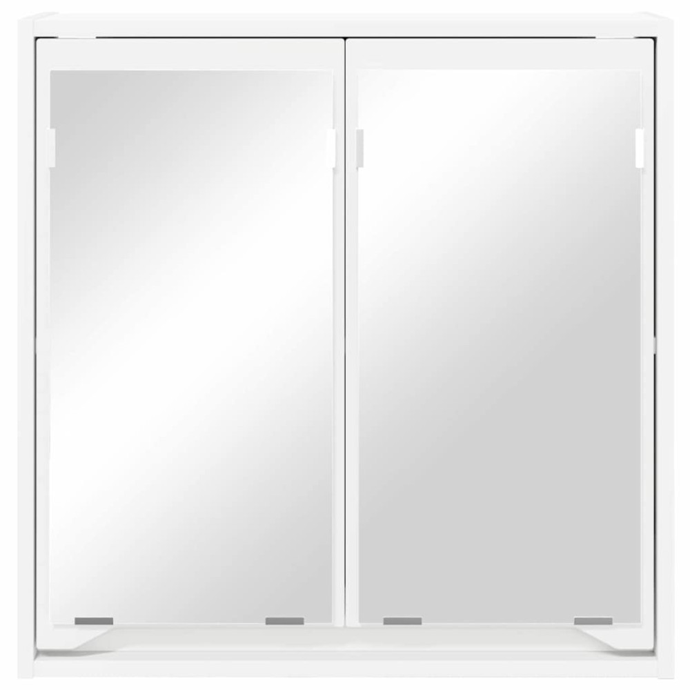 Produktbild för Badrumsspegelskåp med hylla Vit 60 x 20 x 60 cm Konstruerat trä