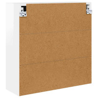 Produktbild för Badrumsspegelskåp med hylla Högblanka vita 60 x 20 x 60 cm