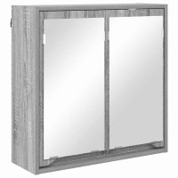 Produktbild för Badrumsspegelskåp Grå Sonoma 60 x 20 x 60 cm Konstruerat trä