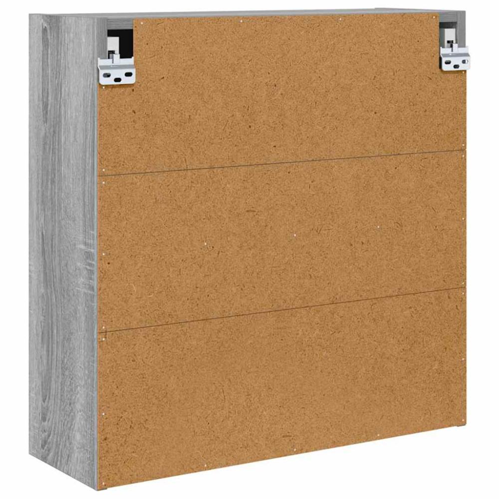 Produktbild för Badrumsspegelskåp Grå Sonoma 60 x 20 x 60 cm Konstruerat trä