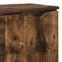 Produktbild för Sideboard med låda Rökt ek 100 x 30 x 65,6 Konstruerat trä