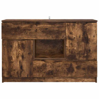 Produktbild för Sideboard med låda Rökt ek 100 x 30 x 65,6 Konstruerat trä