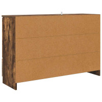 Produktbild för Sideboard med låda Rökt ek 100 x 30 x 65,6 Konstruerat trä