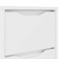 Produktbild för Sängbord med låda 2 pcs Vit 30,5 x 30 x 43 cm Konstruerat trä