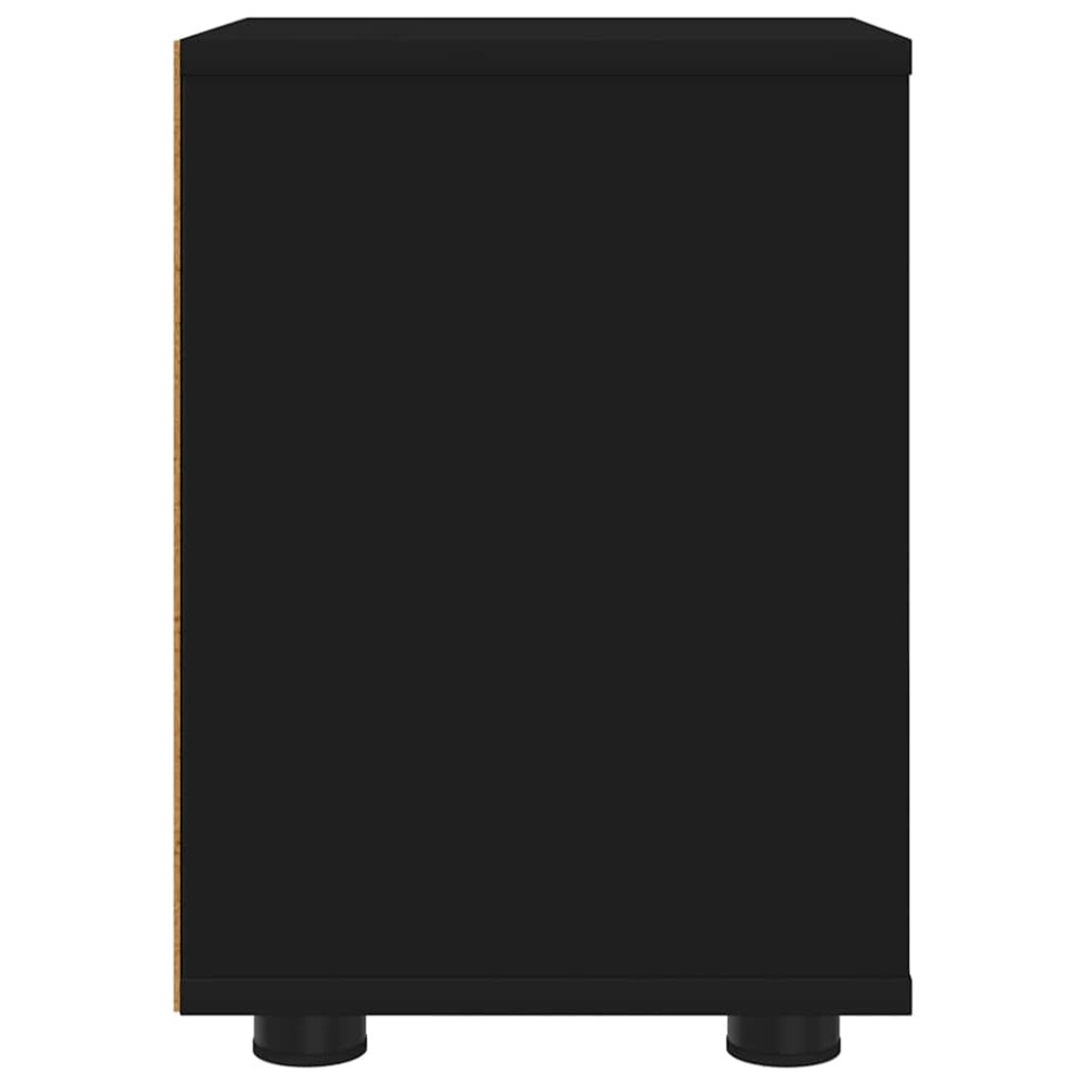 Produktbild för Sängbord med låda 2 pcs Svart 30,5 x 30 x 43 cm Konstruerat trä