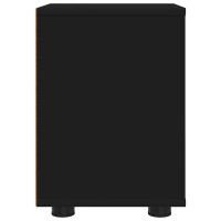 Produktbild för Sängbord med låda 2 pcs Svart 30,5 x 30 x 43 cm Konstruerat trä
