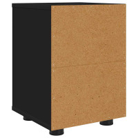 Produktbild för Sängbord med låda 2 pcs Svart 30,5 x 30 x 43 cm Konstruerat trä