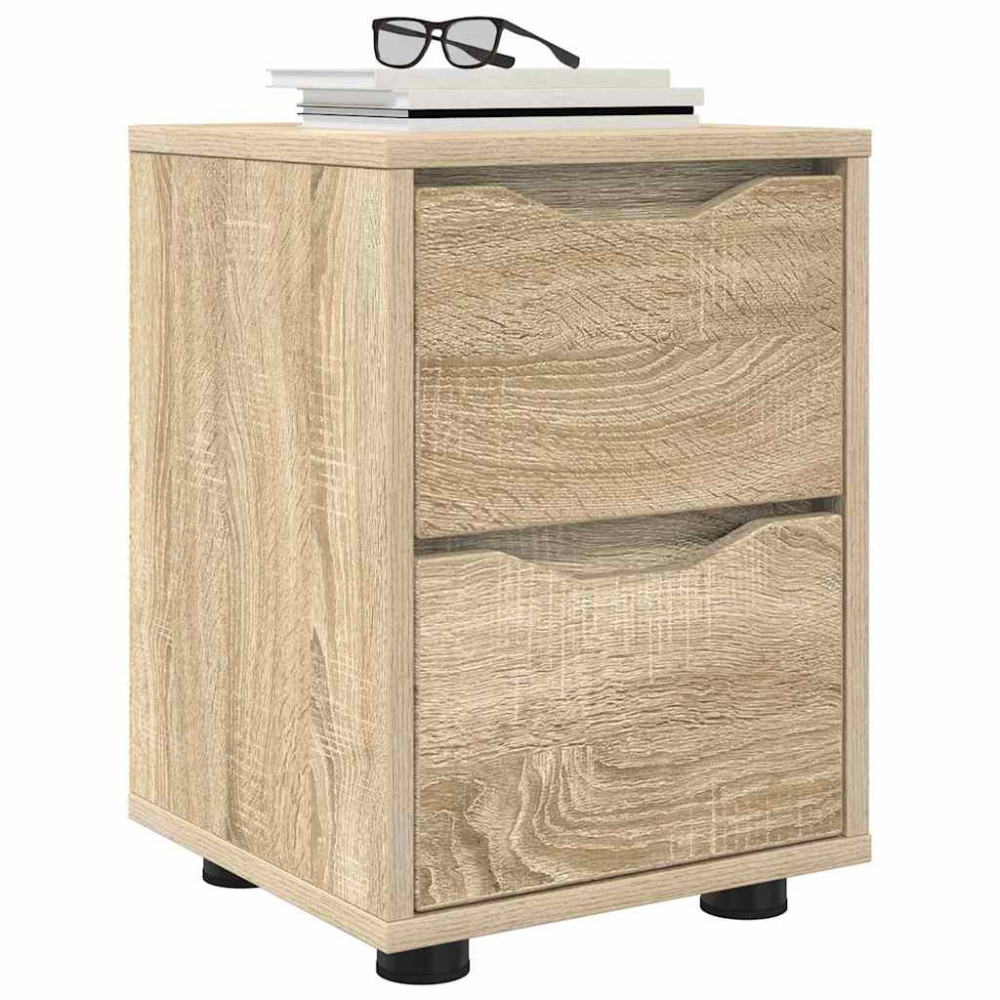 Produktbild för Sängbord 2 pcs Sonoma-ek 30,5 x 30 x 43 cm Konstruerat trä