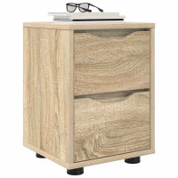 Produktbild för Sängbord 2 pcs Sonoma-ek 30,5 x 30 x 43 cm Konstruerat trä
