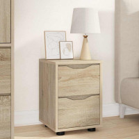 Produktbild för Sängbord 2 pcs Sonoma-ek 30,5 x 30 x 43 cm Konstruerat trä