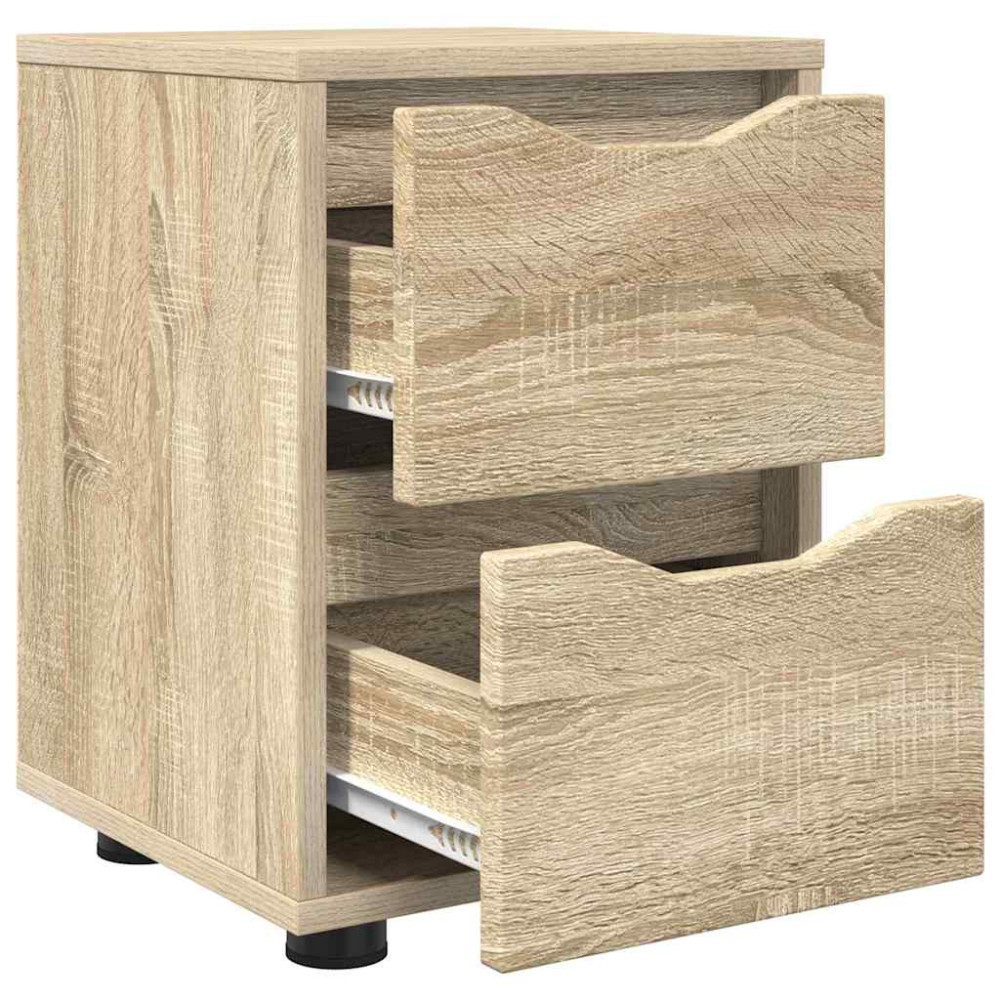 Produktbild för Sängbord 2 pcs Sonoma-ek 30,5 x 30 x 43 cm Konstruerat trä