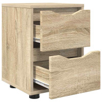 Produktbild för Sängbord 2 pcs Sonoma-ek 30,5 x 30 x 43 cm Konstruerat trä