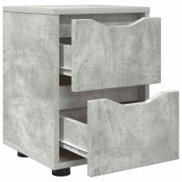 Produktbild för Sängbord med låda Betonggrå 30,5 x 30 x 43 cm Konstruerat trä