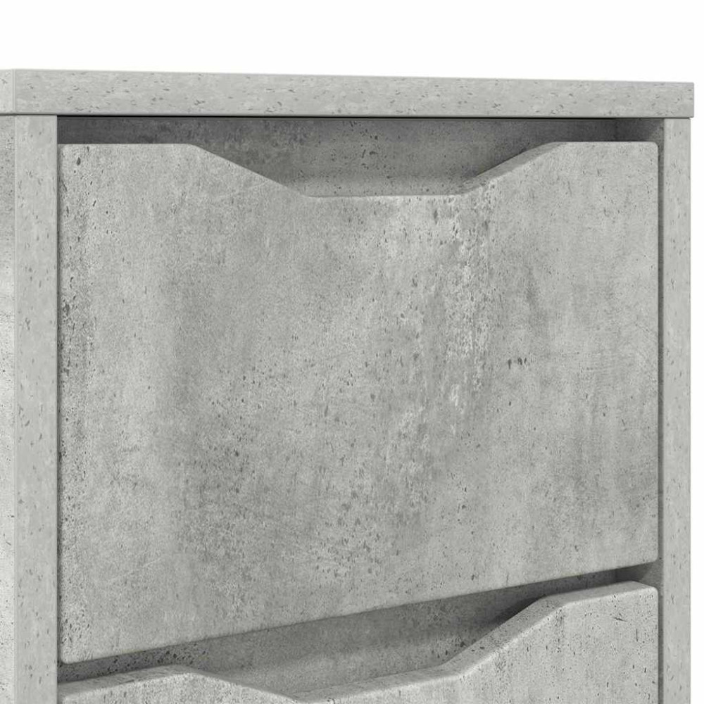 Produktbild för Sängbord med låda Betonggrå 30,5 x 30 x 43 cm Konstruerat trä