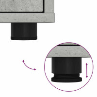 Produktbild för Sängbord 2 pcs Betonggrå 30,5 x 30 x 43 cm Konstruerat trä
