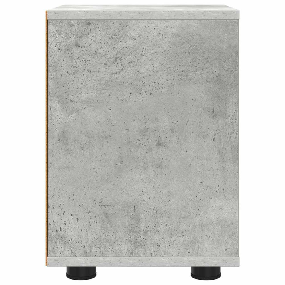 Produktbild för Sängbord 2 pcs Betonggrå 30,5 x 30 x 43 cm Konstruerat trä