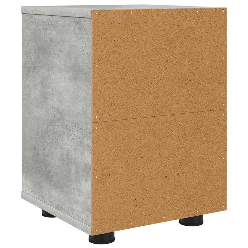 Produktbild för Sängbord 2 pcs Betonggrå 30,5 x 30 x 43 cm Konstruerat trä