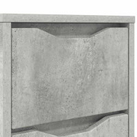 Produktbild för Sängbord 2 pcs Betonggrå 30,5 x 30 x 43 cm Konstruerat trä