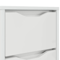 Produktbild för Sängbord Högblanka vita 30,5 x 30 x 43 cm Konstruerat trä