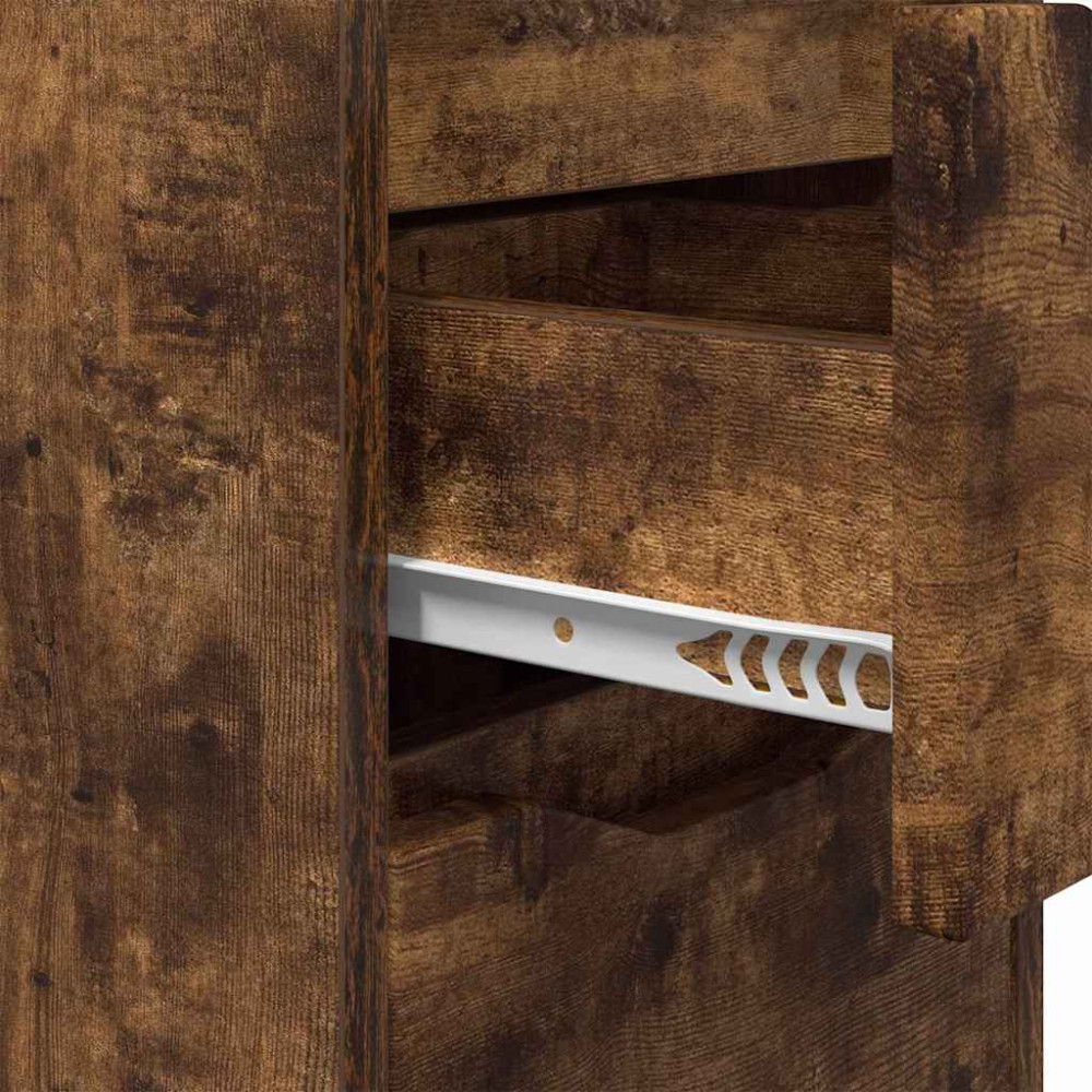 Produktbild för Sängbord 2 pcs Rökt ek 30,5 x 30 x 43 cm Konstruerat trä