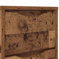 Produktbild för Sängbord med låda Gammalt trä 30,5 x 30 x 43 cm Konstruerat trä