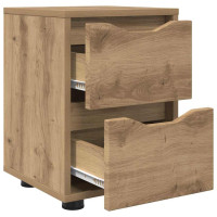 Produktbild för Sängbord 2 pcs Artisan Ek 30,5 x 30 x 43 cm Konstruerat trä