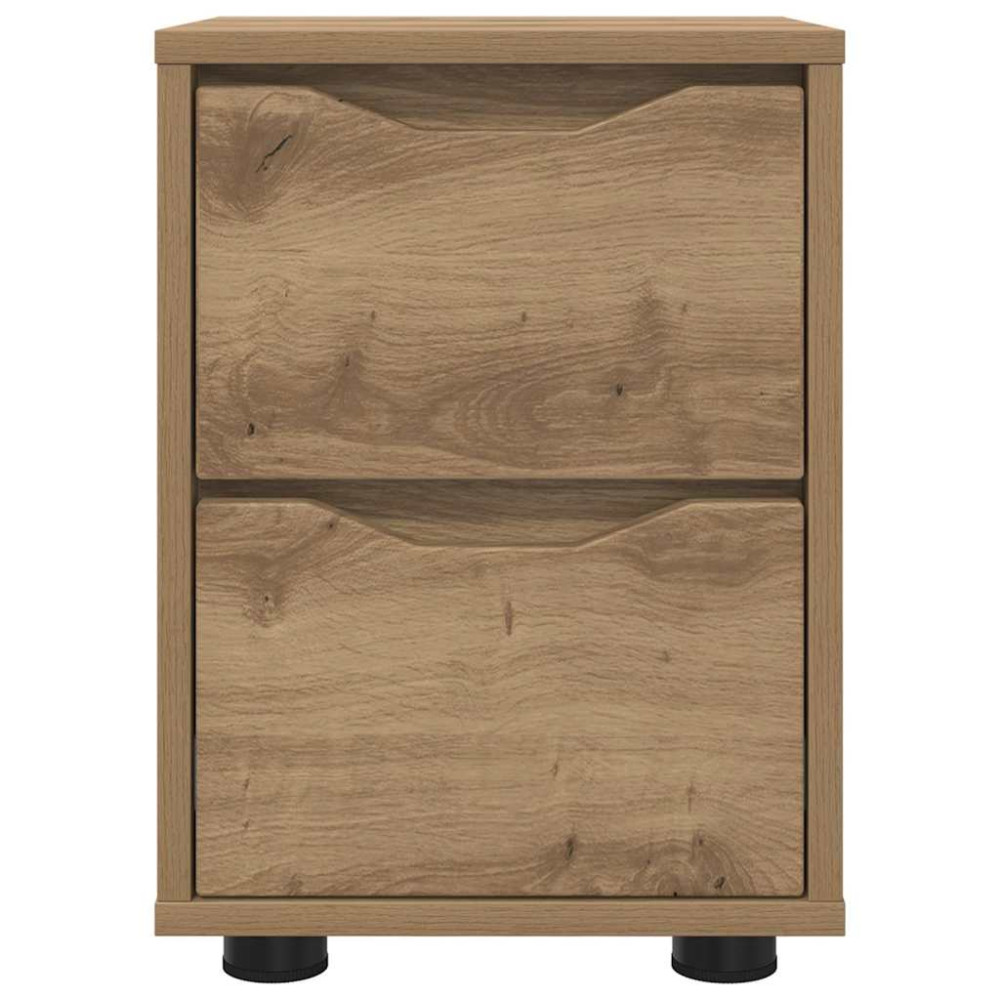 Produktbild för Sängbord 2 pcs Artisan Ek 30,5 x 30 x 43 cm Konstruerat trä