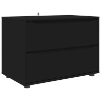 Produktbild för Förvaringsskåp Svart 80 x 48 x 57 cm Konstruerat trä