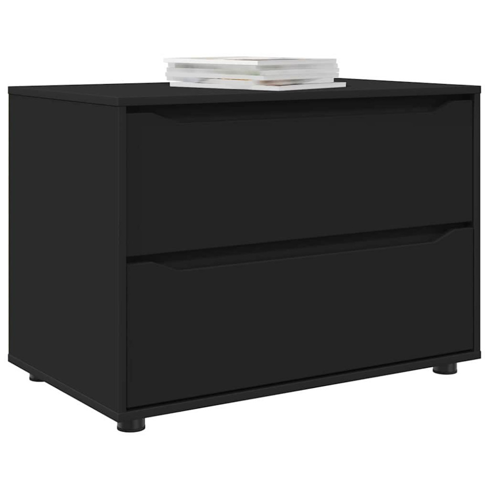 Produktbild för Förvaringsskåp Svart 80 x 48 x 57 cm Konstruerat trä